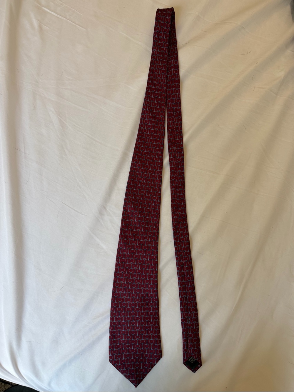 Classic Wine Red Geometric Men's Tie